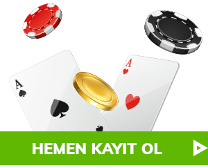 Oyun kartları ve fişlerle hemen kayıt ol butonu